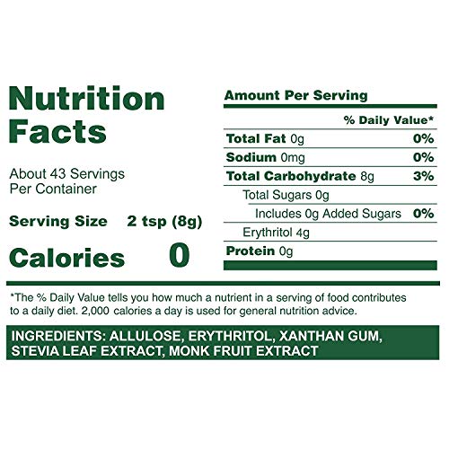 Whole Earth Sweetener Co. Allulose Baking Blend, Granulated, Pla