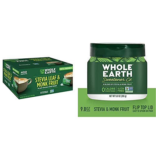 Whole Earth Sweetener Co. Stevia Leaf &Amp; Monk Fruit Sweetener, 40