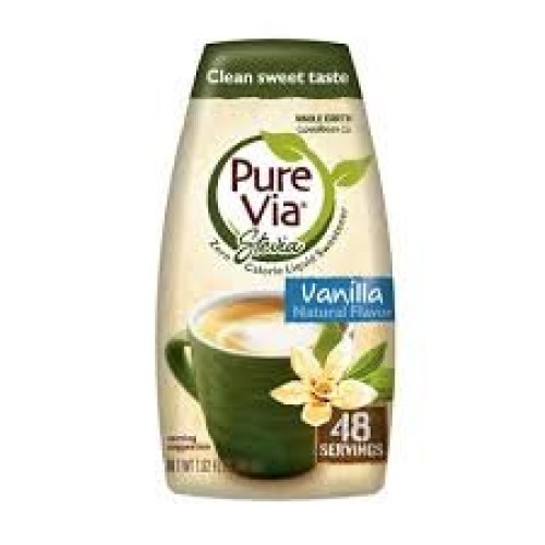 Whole Earth Sweetener Company Pure Via, Liquid Vanilla, 1.6 Ounc