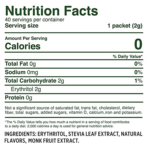 Whole Earth Sweetener, Nature Sweet Stevia &Amp; Monk Fruit Blend, 4