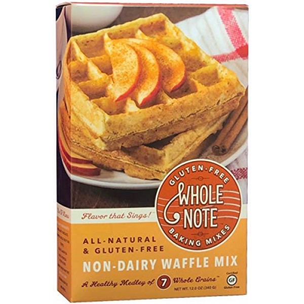 Whole Note Non-Dairy Waffle Mix, 7-Whole-Grain and Naturally Glu...