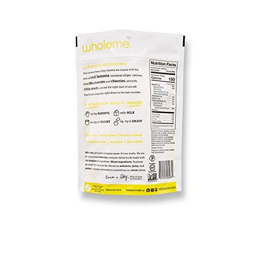 Wholeme, Lemon Berry Chia Grain-Free Clusters, 8 Oz