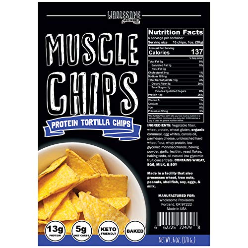 Protein Chips, 13G Protein, 5G Net Carbs, Keto Snacks, Low Carb