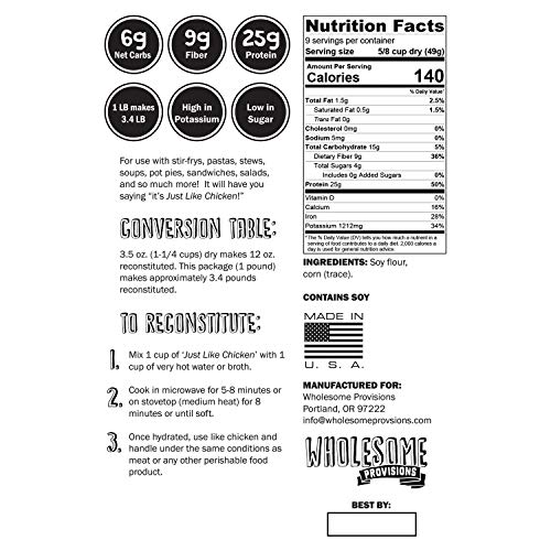 Textured Vegetable Protein Tvp, Vegan Meat Substitute, 100% He