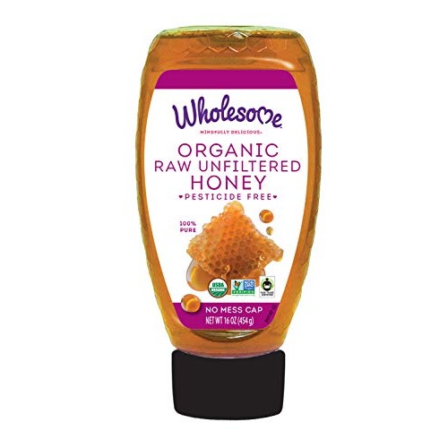 Wholesome Organic Raw Unfiltered Honey, Pesticide Free, Fair Tra