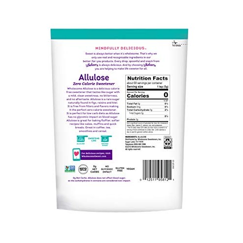 Wholesome Sweeteners Allulose Zero Calorie Granulated Sweetener,