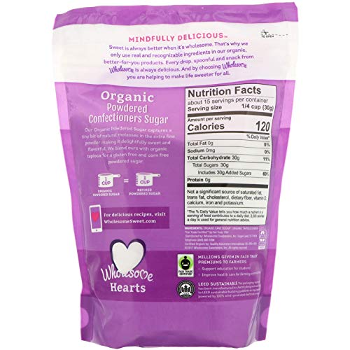 Wholesome Sweeteners, Inc., Organic Powdered Confectioners Sugar