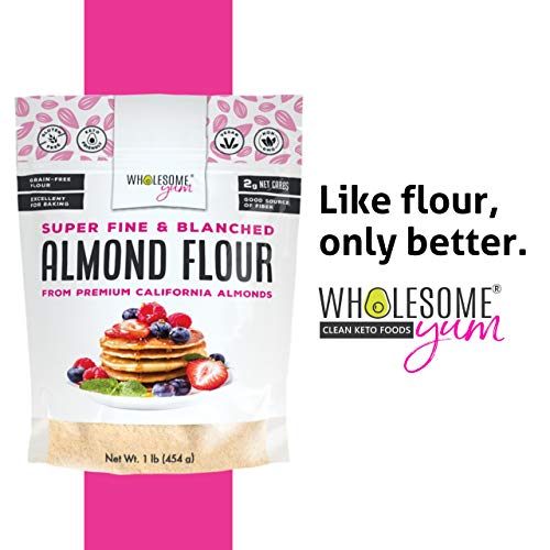 Wholesome Yum Premium Super Fine Blanched Almond Flour 16 Oz /
