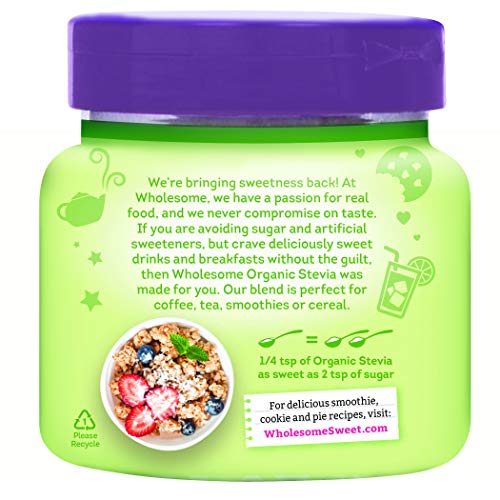 Wholesome Organic Stevia, Zero Calorie Sweetener Blend, Non Gmo