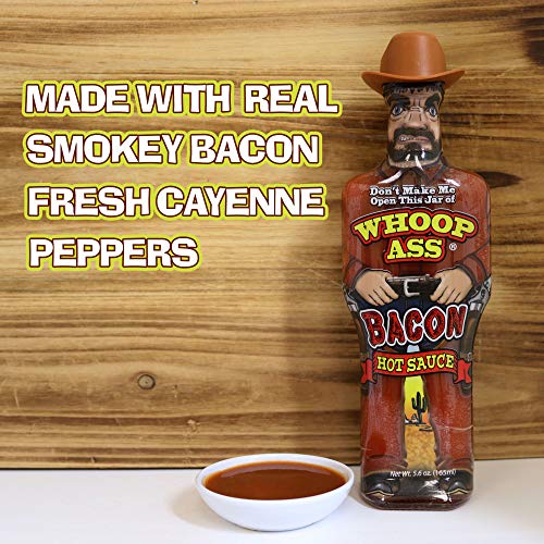 Whoop Ass Premium Bacon, Green Habanero, And Roasted Garlic Hot
