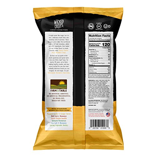 Baked Veggie Chips, Wicked Crisps - Cheesy Cheese Pizza, Healthy