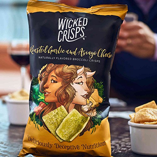 Wicked Crisps, Roasted Garlic And Asiago Cheese, Deliciously Dec