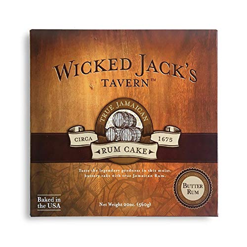 Wicked Jacks Tavern Jamaican Rum Cake Butter Rum, 20 Ounce
