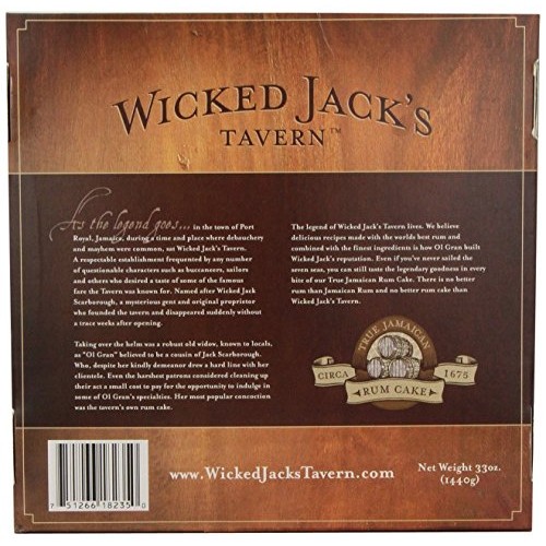 Wicked Jacks Jamaican Butter Rum Cake, Original Golden, 20-Oz, V