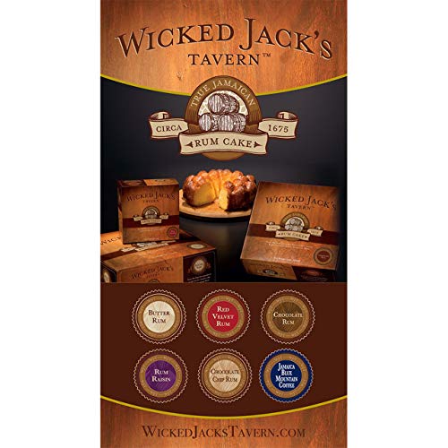Wicked Jacks Tavern Jamaican Rum Cake Rum Raisin, 20 Ounce