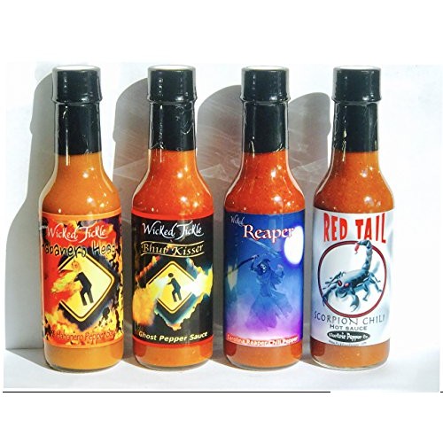 Hot Sauce Gift Set Carolina Reaper Ghost Pepper Scorpion Habaner