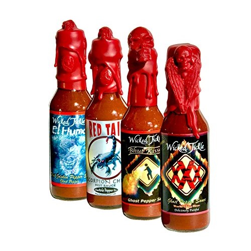 Hot Sauce Gift Set Ghost Pepper Sauce Scorpion Wax Sealed Hottes