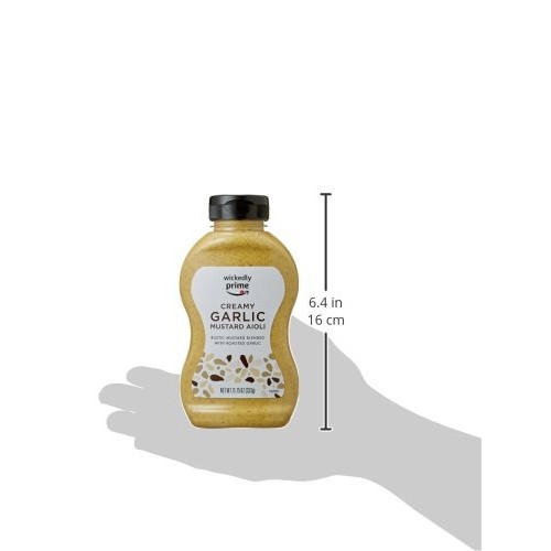 Amazon Brand - Wickedly Prime Mustard, Creamy Garlic Aioli, 11.7...