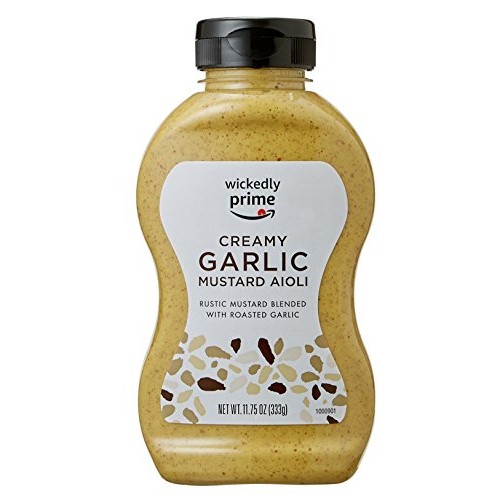 Amazon Brand - Wickedly Prime Mustard, Creamy Garlic Aioli, 11.7...