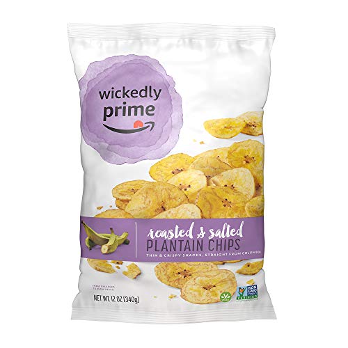 Wickedly Prime Plantain Chips, Roasted & Salted, 12 Ounce Pack ...
