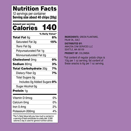 Wickedly Prime Plantain Chips, Roasted & Salted, 12 Ounce Pack ...