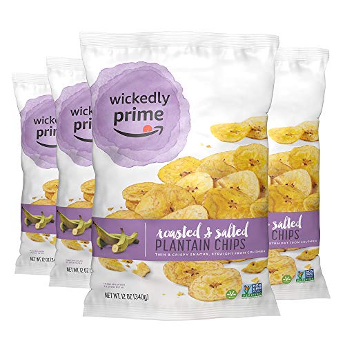 Wickedly Prime Plantain Chips, Roasted & Salted, 12 Ounce Pack ...