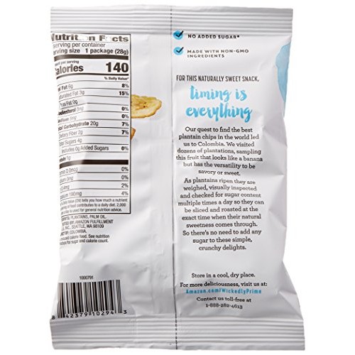 Wickedly Prime Plantain Chips, Simple &Amp; Slightly Sweet, Snack Pa