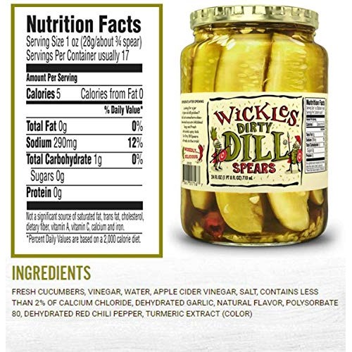 Wickles Dirty Dill Baby Dills, 24 Oz Pack Of 6