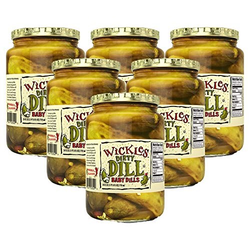 Wickles Dirty Dill Baby Dills, 24 Oz Pack Of 6