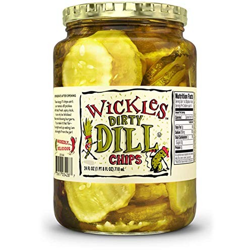 Wickles Dirty Dill Chips, 24 Oz Pack - 6