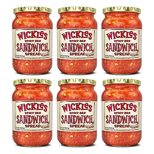 Wickles Spicy Red Sandwich Spread, 16 Oz Pack - 6