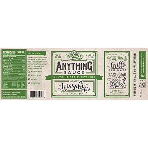 Wide Open Foods Wasabi Mild Anything Sauce - All Around Condimen