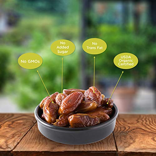 Organic Sun Dried Dates - 5Oz Pack Of 6 - Kosher And Non-Gmo