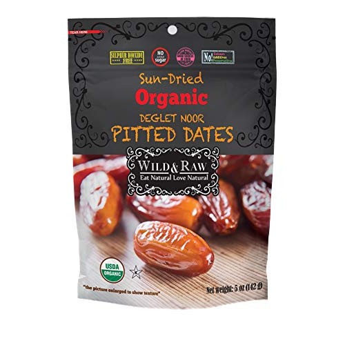 Organic Sun Dried Dates - 5Oz Pack Of 6 - Kosher And Non-Gmo