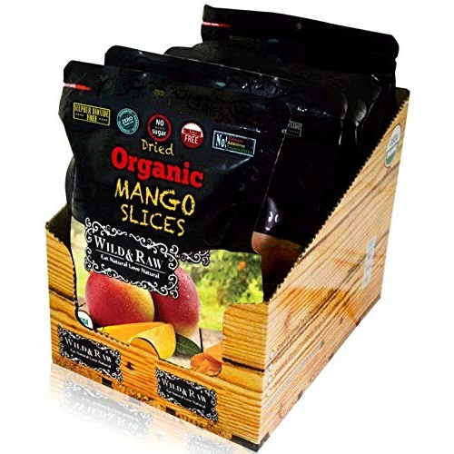 Organic Sun Dried Mangos - 3.5Oz Pack Of 6 - Kosher And Non-Gmo