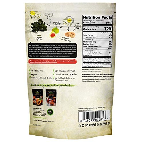 Organic Turkish Figs - Bulk Size - 2.1Lbs 34Oz - Kosher Non-Gm