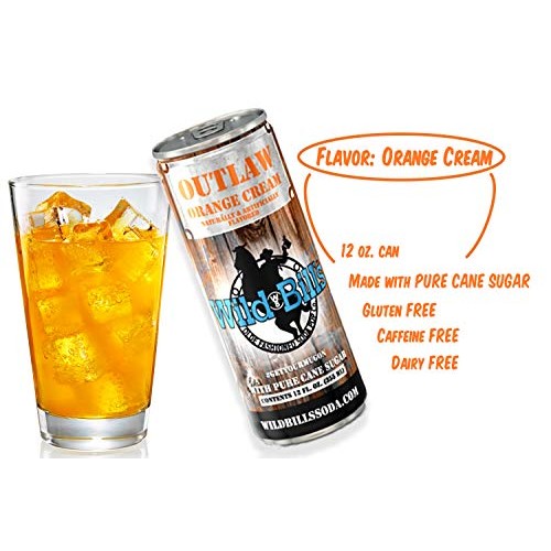 Orange Cream Soda Pop Can Soft Drink 12 Pack - Carbonated And Na