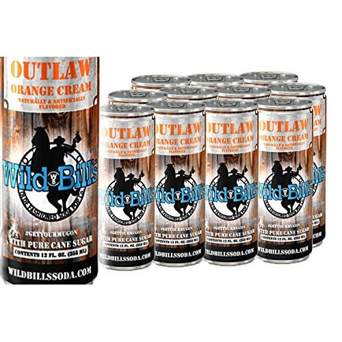 Orange Cream Soda Pop Can Soft Drink 12 Pack - Carbonated And Na