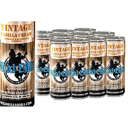 Vanilla Cream Soda Pop Can Soft Drink 12 Pack - Carbonated And N