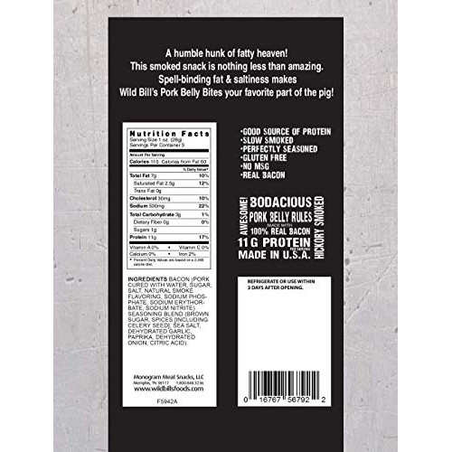 Wild Bill’S Pork Belly Bites 3 Ounce Pack 3 Count