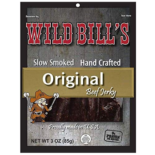 Wild Bills Hickory Smoked Beef Jerky 3 Ounce Pack 3 Count