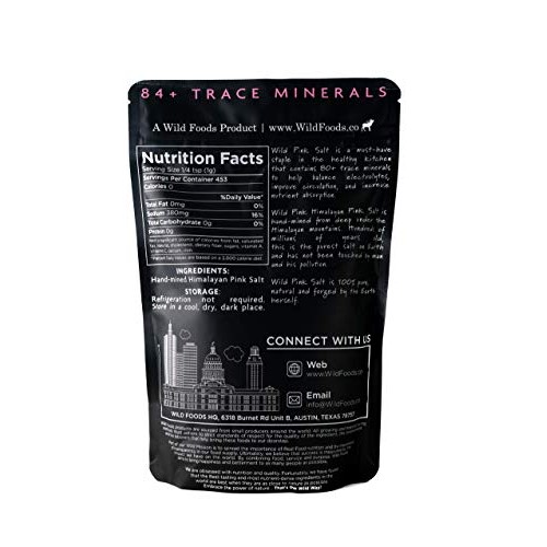 Wild Foods Himalayan Pink Salt - Organic Pure &Amp; Unrefined Real S