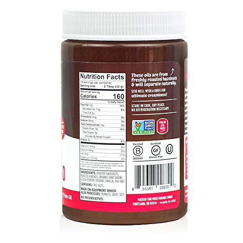 Wild Friends Foods Chocolate Hazelnut Spread, Gluten-Free, Non-G...