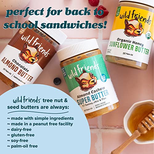Wild Friends Foods Organic Honey Sunflower Butter, 16oz Jars, Gl...