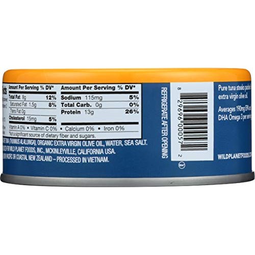 Wild Planet Albacore Wild Tuna In Extra Virgin Olive Oil, Keto A