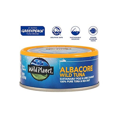Wild Planet Albacore Wild Tuna, Sea Salt, Keto And Paleo, 3Rd Pa
