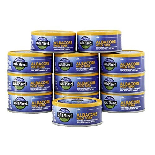 Wild Planet Albacore Wild Tuna, Sea Salt, Keto And Paleo, 3Rd Pa