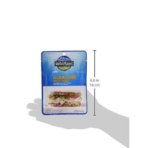 Wild Planet Albacore Wild Tuna, Sea Salt, Pouch, Keto And Paleo,