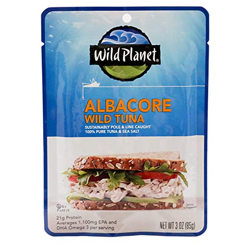 Wild Planet Albacore Wild Tuna, Sea Salt, Pouch, Keto And Paleo,