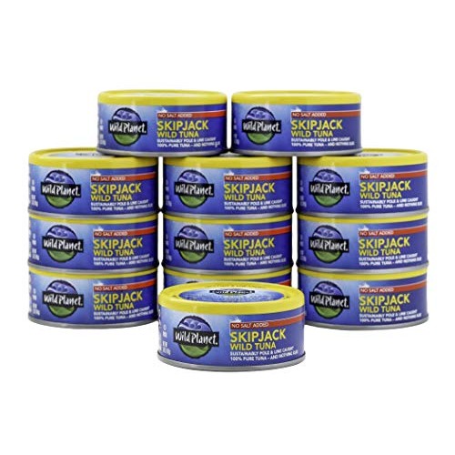 Wild Planet Skipjack Wild Tuna, No Salt Added, Keto And Paleo, 3